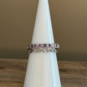 Bomb Party OG Ring. “Don’t Let Me Go”” TWO Bands. Size 7. Brand New!